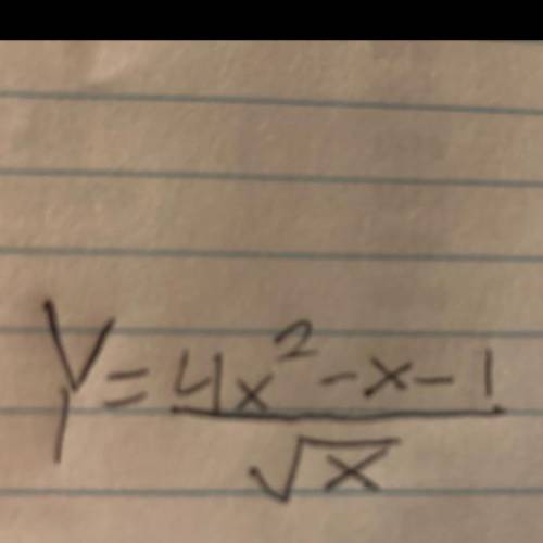 Find the derivative. Explain if u Can pls