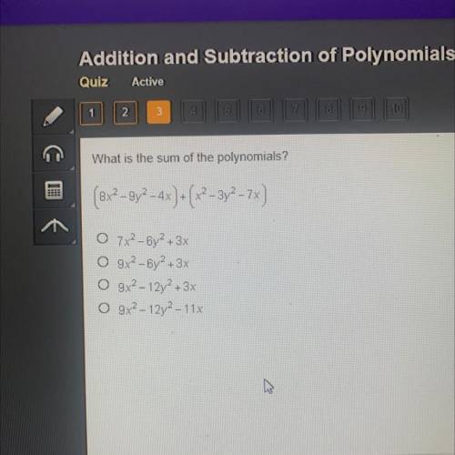 What is the sum of the polynomials