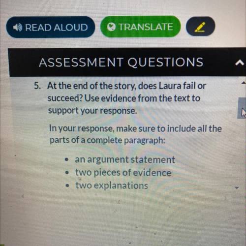 At the end of story does Laura fail or succeed Plsss help me the passage is called Laura’s key
