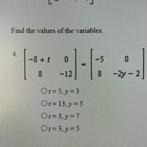 Find the values of variables