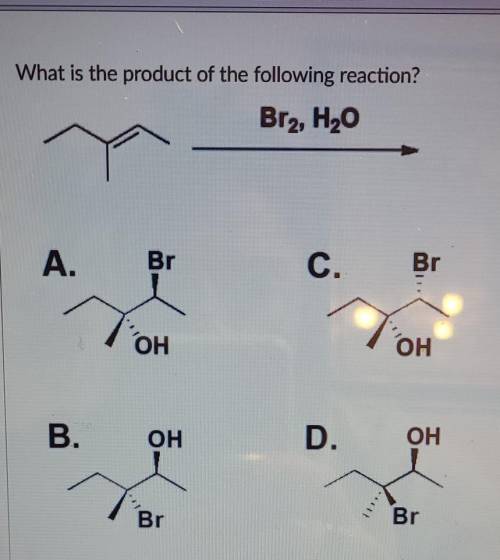 What is the product of the following reaction?(no brainliest until answer is received)