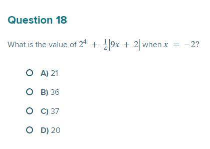 Please help i really need it, i will give brainliest to the right answers

What is the value of 2^
