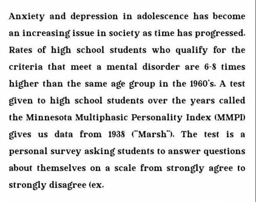 Write an essay about teenage depression and Axienty. ( thanks.)