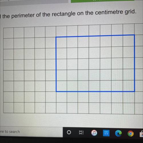Find the perimeter of the rectangle on the centimetre grid.