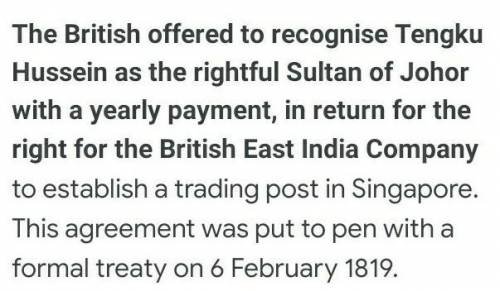 How did the british help establish singapore as a trading port