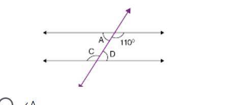 From the fig. find the angle which is equal to 110˚.
