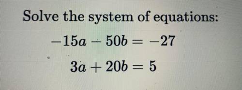 Solve the system equation