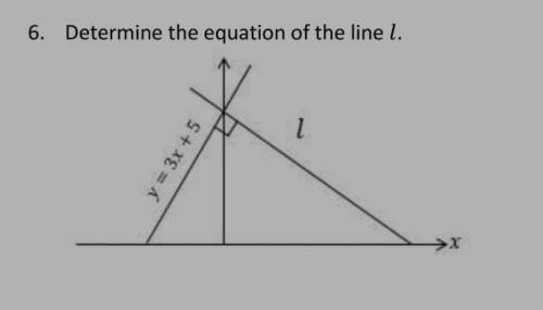 PLEASE HELP !Determine the equation of line l.