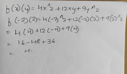 4x^2+12xy+9y^2 tại x=2, y=2