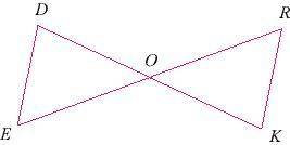Assuming that the triangles shown are congruent, choose the correct correspondence
E