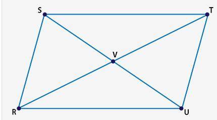 HELP 50  POINTS Quadrilateral RSTU, diagonals SU and RT intersect at point V. RSTU is a