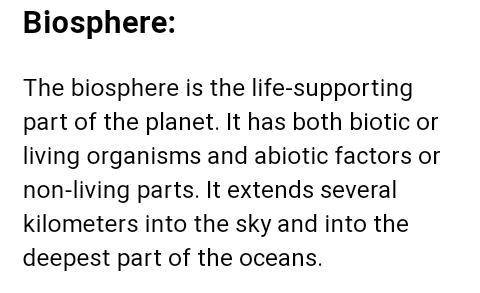 How the components of the biosphere interact with one another.