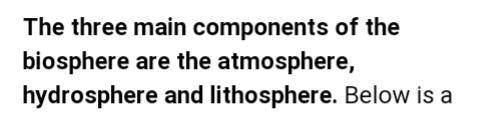 How the components of the biosphere interact with one another.