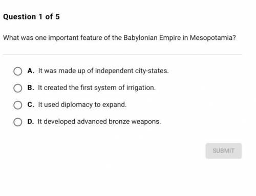 What was one importance feature of the Babylonian Empire in Mesopotamia?