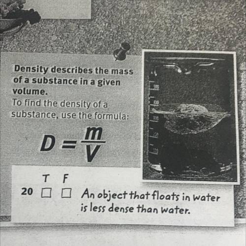 Does an object that floats in water less dense than the water?