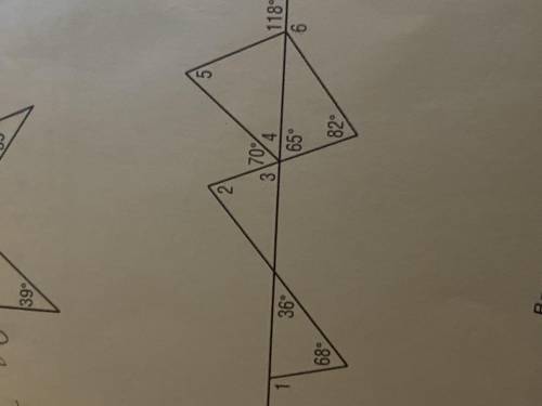 Find the measure for angle 1 and angle 4