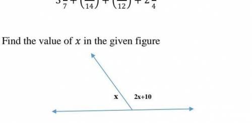 Find the value of × in the given figure