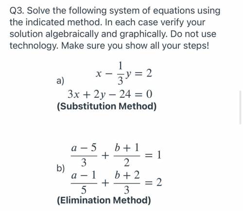 Please solve with the given methods