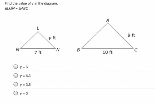 Find the value of y in the diagram.