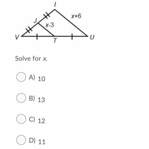 Solve for x.
Urgent! I need this ASAP!