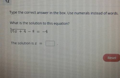 PLEASE HELP what is the solution to this equation 3 √ 6X + 4 - x equals negative 4

the solution i