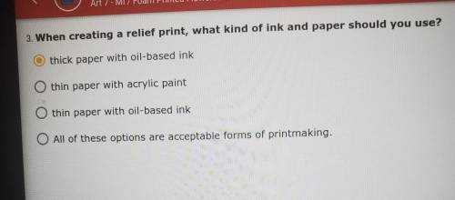 When creating a relief print, what kind of ink and paper should you use?
