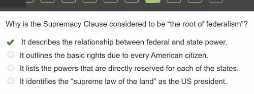 Why is the Supremacy Clause considered to be “the root of federalism”?