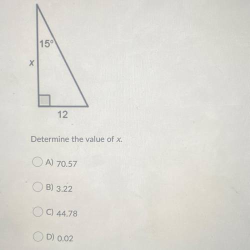 Determine the value of x.
No links please!