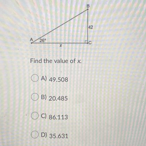 Find the value of x.
No links please!
