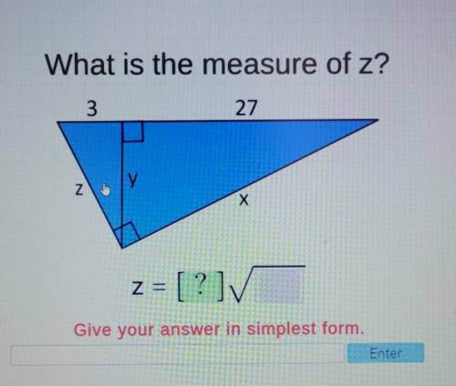 What is the measure of z? z = [?]