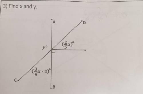 Find x and y. Name the angle property please