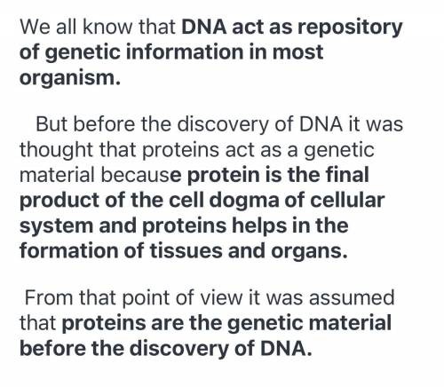 Before dna was discovered in which materials did scientists think the genetic material was stored