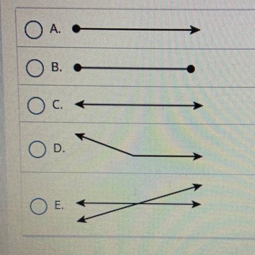 Which of these is a line segment? PLS HELP