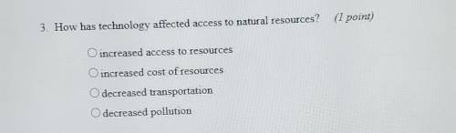 How has technology affected access to Natural Resources?