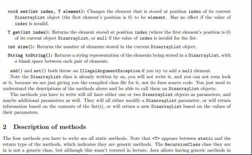 Most of question in images

2.1 static T elementAfter(DisarrayList list, T element)
This method sh