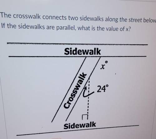 The crosswalk connects two sidewalks along the street below. If the sidewalks are parallel, what is