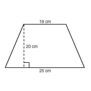 What is the area of this trapezoid?
Enter your answer in the box.
= cm²