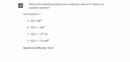 Which of the following functions has a maximum value of m, where m is a positive constant?

With e