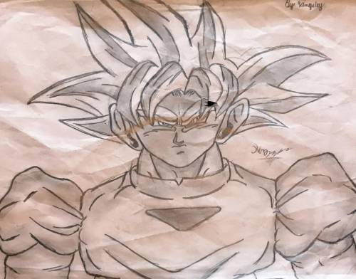 Grand Priest Goku (UI) Drawing

It’s a little wrinkled sorry…
(Constructive Criticism pls)