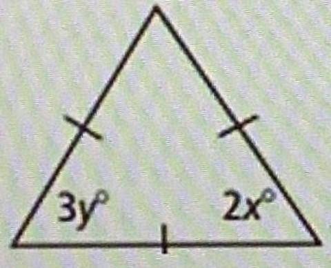 In the given figure find out the value of x and y ?