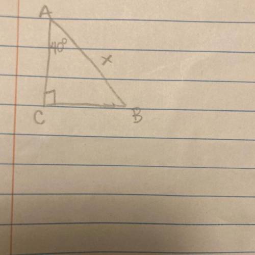 I need help finding what x is