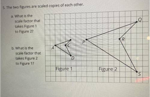 5. The two figures are scaled copies of each other.

a. What is the
scale factor that
takes Figure