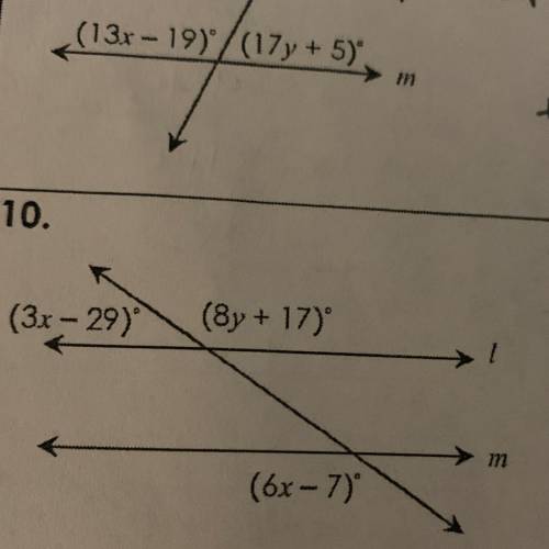 If L ll M solve for x and y