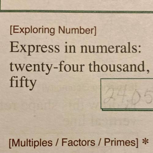 What does it mean when they ask to express four thousand, fifty?