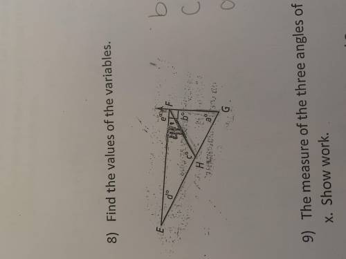 Help me find the variables of these triangles?