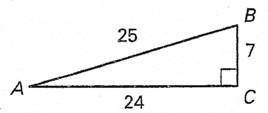 Referring to the figure, find the sine of
∠A. Give answer in simplest form.