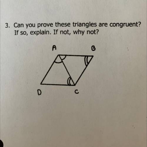 Can you prove these triangles are congruent?