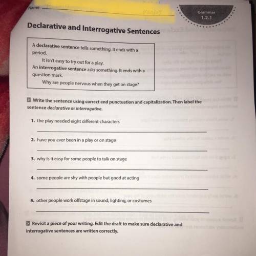 Bedarative and interrogative Sentences