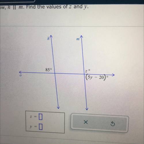 Find the values of z and y.