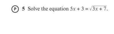 Hello could someone solve this please? The answer is: x = -1 or x = -2/25.

I would like a step by